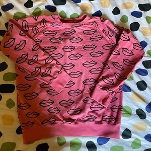 Hugo Loves Tiki adult S lips sweatshirt